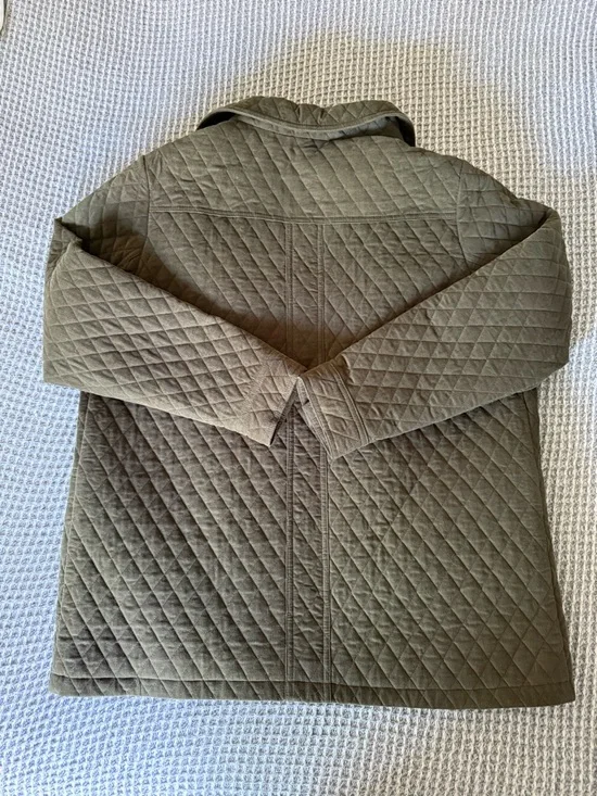 Sezane Will Quilted Olive Utility Jacket - Medium - Picture 3 of 6